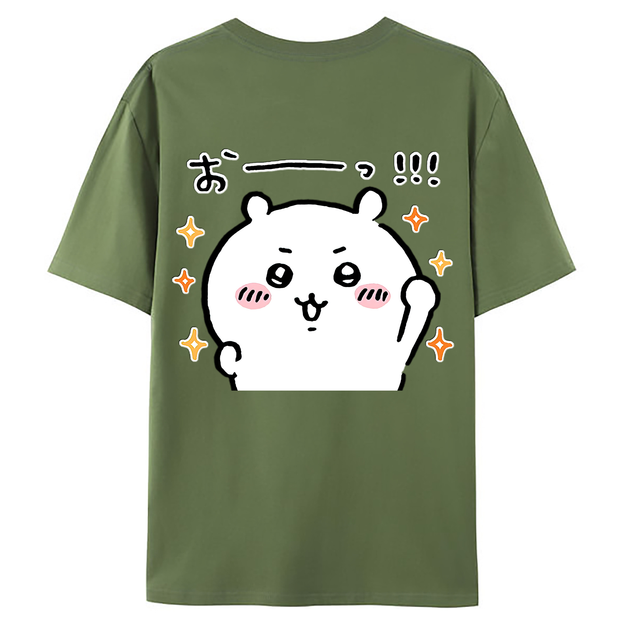 （画像用） ちいかわ ちいかわ Chii-kawa chiikawa 綿100％ メンズ半袖Tシャツ（バックプリント） 通気性